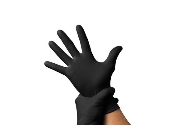 Перчатки нитриловые M Primo, черные, 100 шт/упак.Перчатки нитриловые M Primo, черные, 100 шт/упак.