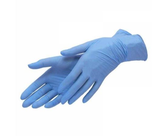 Перчатки нитрил. XL Benovy, голубые, 100 шт/упак.  (50 пар) Перчатки нитрил. XL Benovy, голубые, 100 шт/упак.  (50 пар)